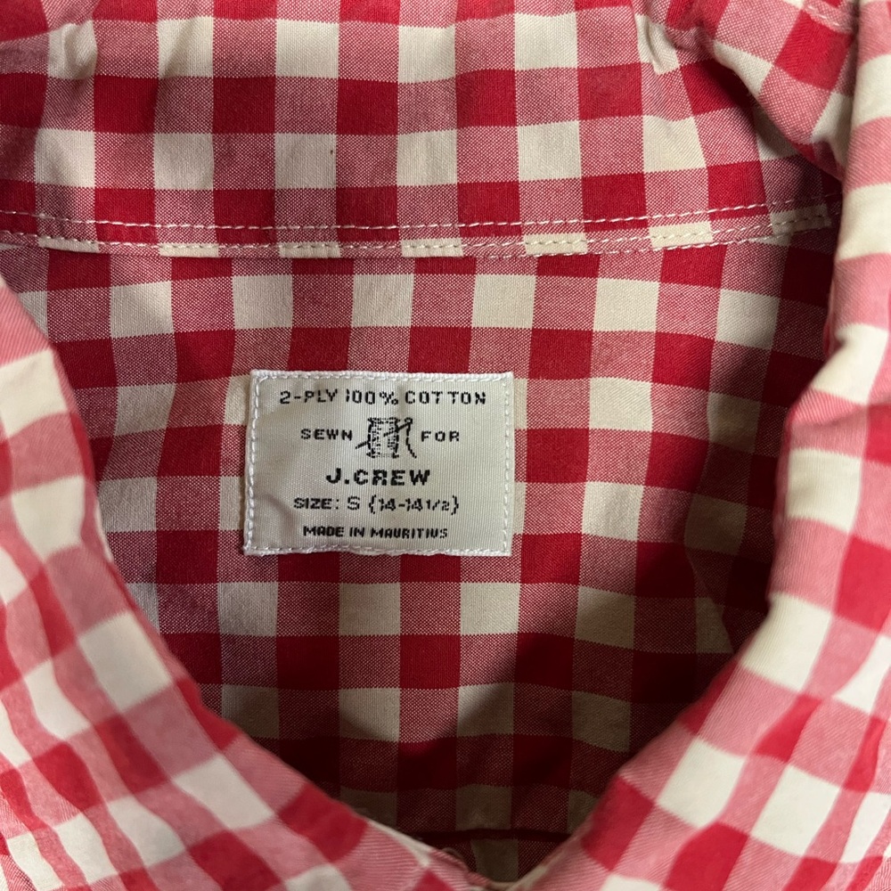 J. Crew Gingham Button Down (Small) - image 2